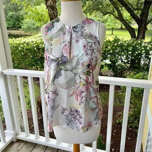 Worth Floral Sleeveless Blouse